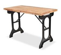 vidaXL Table de salle à manger Sapin massif Dessus de table en bois 245462