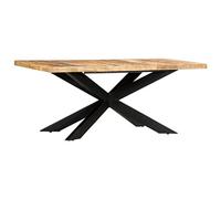 vidaXL Table de Salle à Manger Table à Dîner Table de Cuisine Table de Repas Meuble à Manger Maison Intérieur 180x90x76 cm Bois de Manguier Brut