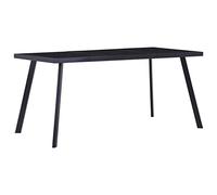 vidaXL Table de Salle à Manger Table à Dîner Table de Cuisine Table de Repas Meuble de Cuisine Maison Intérieur Noir 180x90x75 cm Verre Trempé