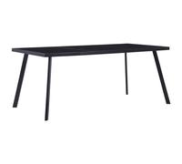 vidaXL Table de Salle à Manger Table à Dîner Table de Cuisine Table de Repas Meuble de Cuisine Maison Intérieur Noir 160x80x75 cm Verre Trempé