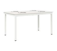 vidaXL Table de Salle à Manger/Table de Repas Blanc 140 x 80 x 75 cm, Salle à Manger, carré, Moderne, Durable, élégant, Minimaliste, Parfait pour Les réunions de Famille, Facile à Nettoyer, 64 Pieds