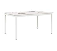 vidaXL Table de Salle à Manger/Table de Repas Blanc 150 x 90 x 75 cm, Salle à Manger, carré, Moderne, Durable, élégant, Minimaliste, Parfait pour Les réunions de Famille, Facile à Nettoyer, 64 Pieds