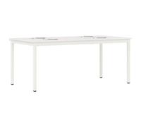 vidaXL Table de Salle à Manger/Table de Repas Blanc 180 x 90 x 75 cm, Salle à Manger, carré, Moderne, Durable, élégant, Minimaliste, Parfait pour Les réunions de Famille, Facile à Nettoyer, 64 Pieds
