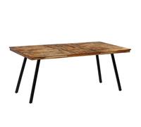 vidaXL Table de salle à manger Teck recyclé et acier 180 x 90 x 76 cm