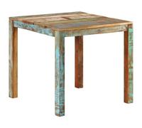 vidaXL Table de salle ¿¿ manger 82x80x76 cm Bois de r¿¿cup¿¿ration solide Marron