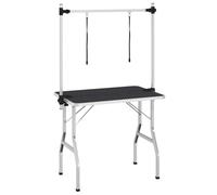 vidaXL Table de Toilettage Ajustable pour Chiens Chats 2 Potences