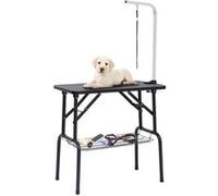 vidaXL Table de toilettage réglable de chiens avec 1 boucle et panier171067 G