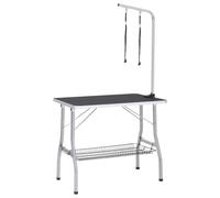 Vidaxl Table De Toilettage Réglable De Chiens Avec 2 Boucles Et Panier