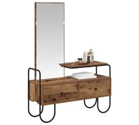 vidaXL Table de Toilette avec tiroir Bois Ancien Bois d'ingénierie, Chambre, Commode Moderne, Rangement idéal, Coiffeuse élégante, Espace Pratique, déco intérieure