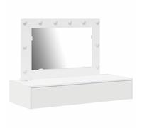 vidaXL Table de Toilette Blanc 100 x 40 x 70 cm Bois d'ingénierie, Coiffeuse Moderne, Meuble Chic, Pratique pour la Chambre, Dresser rectangulaire avec Rangement, élégant et stylé