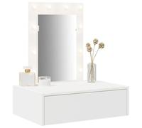 Table de Maquillage Murale avec Lumières LED Blanc