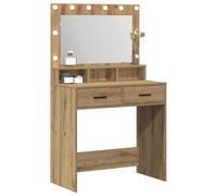 vidaXL Table de Toilette Chêne Artisanal 79 x 41 x 135 cm | La finition en chêne moderne s'intègre parfaitement à tout décor, Plein de tiroirs et d'étagères pour garder tout en ordre,