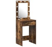 vidaXL Table de Toilette Chêne fumé 50 x 41 x 135 cm Bois d'ingénierie | Cette coiffeuse a un grand tiroir pour organiser ton maquillage,