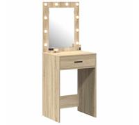 vidaXL Table de toilette Coiffeuse Chêne Sonoma 50 x 41 x 135 cm tiroir LED USB rangement