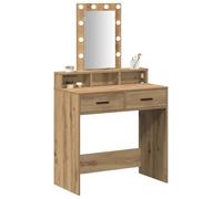 vidaXL Table de toilette Coiffeuse 79×41×140 cm Marron Bois d'ingénierie, Moderne
