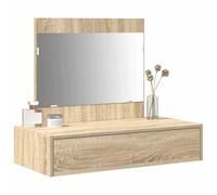 vidaXL Table de Maquillage Chêne de Sonoma 83x40x70 cm Design contemporain montage facile