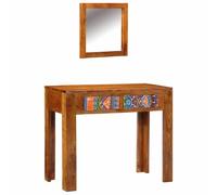 vidaXL Table de Toilette Marron 90 x 45 x 75 cm Bois d'Acacia Massif
