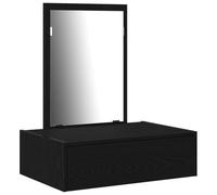 Table De Maquillage Murale Vidaxl En Chêne Noir 60x40x70 Cm Noir