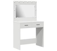 Coiffeuse Vidaxl Avec Éclairage Led Blanc 78,5x41x135 Cm Blanc
