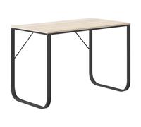 vidaXL Table d'ordinateur noir et aspect chêne 110x60x73cm bois composite