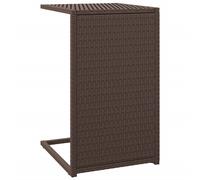 Vidaxl Table En Forme De C Marron 40x35x60 Cm Résine Tressée Marron