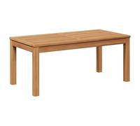 vidaXL Table en Teck Massif, Couleur Brune Naturelle, 95 x 45 x 40 cm. Design Rustique et Costaud, Parfaite pour l'extérieur, Le Balcon ou Le Jardin. Construction Solide, Protection Contre Les intemp
