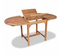 Vidaxl Table Extensible De Jardin (110-160)X80x75 Cm Teck Solide