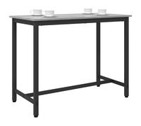 vidaXL Table Gris Sonoma 100 x 50 x 76,5 cm Bois d'ingénierie et Acier, Table de Salon réglable, Bureau Moderne rectangulaire, Surface de Travail Durable, Design Minimaliste en Acier
