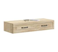 vidaXL Table latérale murale en chêne Sonoma, armoire de rangement moderne, design rectangulaire, organiseur spacieux pour salon, multi-usages, unité fonctionnelle d'étagère