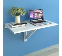 Vidaxl Table Murale Rabattable 100 X 60 Cm Blanc Blanc