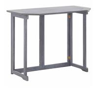 Table Pliable De Balcon 90x50x74 Cm Bois D'acacia Massif Vidaxl Vidaxl Gris