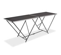 vidaXL Table à tapisser pliable 142920 – MDF et aluminium 200 x 60 x 78 cm Noir