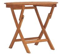 vidaXL Table pliante de jardin Ø 85 x 75 cm Bois massif de teck