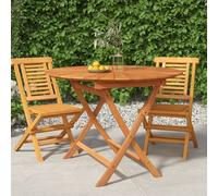 Vidaxl Table Pliable De Jardin Ø 85x75 Cm Bois Massif De Teck