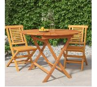 vidaXL Table pliable de jardin Ø 85x75 cm bois massif de teck 362619