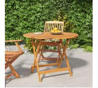 vidaXL Table pliable de jardin Ø 90 x 75 cm Bois d'acacia solide