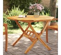 vidaXL Table pliable de jardin Ø110x75 cm bois d'acacia solide, table, table pliante, table de camping, table à manger, 4004911