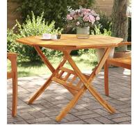 vidaXL Table pliable de jardin Ø110x75 cm bois d'acacia solide 4004911