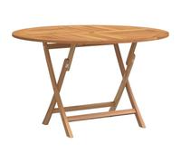 vidaXL Table pliable de jardin Ø 110x75 cm Bois massif de teck