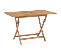 vidaXL Table pliante de jardin 120x70x75 cm bois de teck solide marron