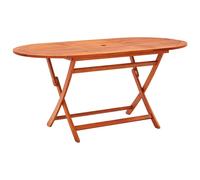 vidaXL Table pliable de jardin 160x85x75 cm Bois d'eucalyptus massif