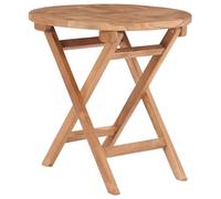 Table Pliable de Jardin Table Basse Table d'Appoint Terrasse Extérieur Patio Résistant aux Intempéries 45 cm Bois de Teck Solide