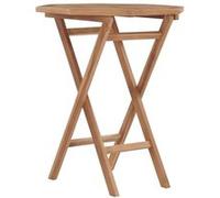 vidaXL Table pliable de jardin 60x60x75 cm Bois de teck solide Marron G