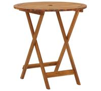 Vidaxl Table Pliable De Jardin 70 Cm Bois D'acacia Solide