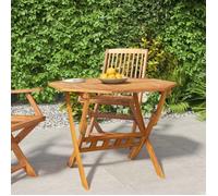 vidaXL Table pliable de jardin 90x75 cm Bois d'acacia solide, table, table pliante, table de camping, table à manger, table 319672