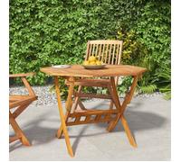 vidaXL Table pliable de jardin Bois d'acacia massif 60x75 cm