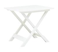 Vidaxl Table Pliable De Jardin Blanc 79x72x70 Cm Plastique