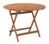 vidaXL Table pliable de jardin Ø 90 x 75 cm Bois d'acacia solide