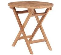 Table Pliable de Jardin Table Basse Table d'Appoint Terrasse Extérieur Patio Résistant aux Intempéries 45 cm Bois de Teck Solide