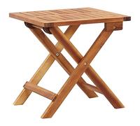 vidaXL Table pliable de jardin table d'appoint en bois d'acacia massif 40x40x40 cm